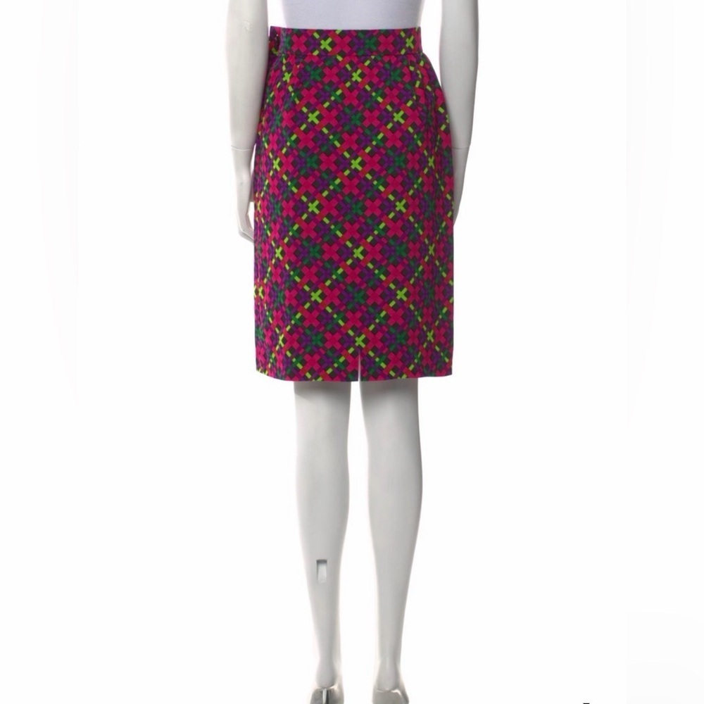 Vintage Yves Saint Laurent Multicolor Pencil Skirt - Picture 2 of 9